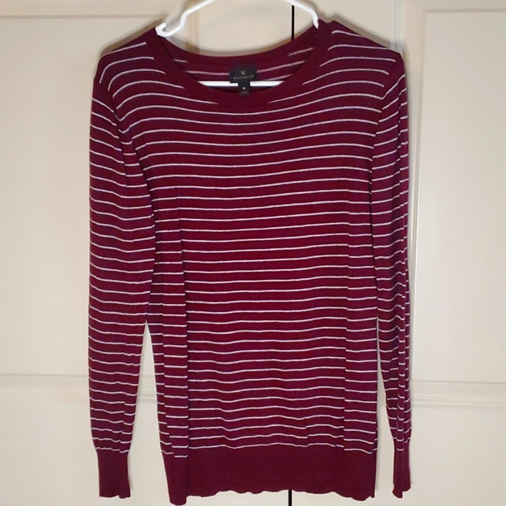 Maroon Striped Sweater